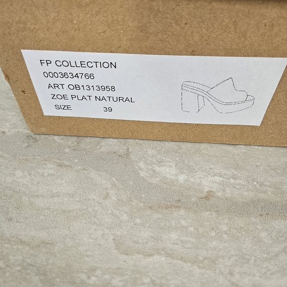 Free People Zoe Women's Platform Slide Sandal  Natural Size EUR39/ US9 - Picture 12 of 12